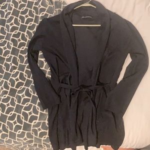 Navy Zara Duster with tie waist